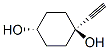 1,4-Cyclohexanediol, 1-ethynyl-, trans- (8CI,9CI) Structure