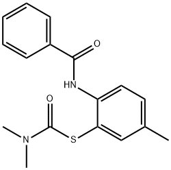 S-(2-BenzoylaMino-5-Methylphenyl)diMethylthiocarbaMic acid Structure