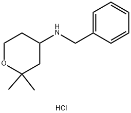 Benzyl-(2,2-dimethyl-tetrahydro-pyran-4-yl)-aminehydrochloride Structure