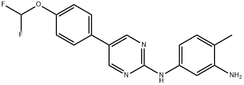 N1-(5-(4-(difluoromethoxy)phenyl)pyrimidin-2-yl)-4-methylbenzene-1,3-diamine Structure