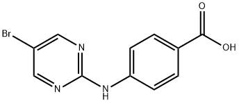 4-(5-Bromopyrimidin-2-ylamino)benzoic acid Structure