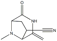 3,8-Diazabicyclo[3.2.1]octane-6-carbonitrile,8-methyl-4-methylene-2-oxo-,endo-(9CI) Structure