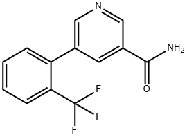 5-(2-(trifluoromethyl)phenyl)pyridine-3-carboxamide Structure