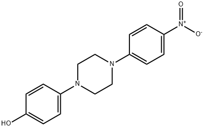 4-(4-(4-Nitrophenyl)-1-piperazinyl)phenol 구조식 이미지