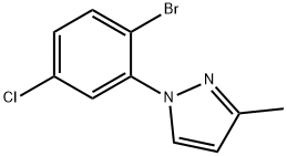 1-(2-BroMo-5-chlorophenyl)-3-Methyl-1H-pyrazole 구조식 이미지