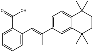 2-[(E)-2-(5,5,8,8-Tetramethyl-5,6,7,8-tetrahydronaphthalen-2-yl)-1-propenyl]benzoic acid 구조식 이미지