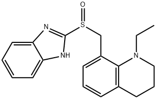 8-((2-benzimidazolyl)sulfinylmethyl)-1-ethyl-1,2,3,4-tetrahydroquinoline Structure
