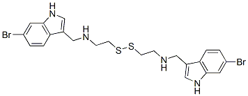N,N'-(디티오디-2,1-에탄디일)비스(6-브로모-1H-인돌-3-메탄아민) 구조식 이미지