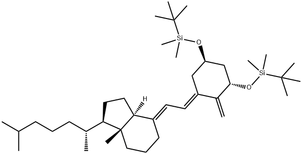 [[(1a,3b,5E,7E)-9,10-Secocholesta-5,7,10(19)-triene-1,3-diyl]bis(oxy)]bis[(1,1-dimethylethyl)dimethylsilane] 구조식 이미지