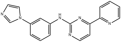 N-(3-(1H-imidazol-1-yl)phenyl)-4-(2-pyridinyl)-2-pyrimidinamine 구조식 이미지