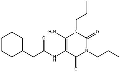 Cyclohexaneacetamide,  N-(6-amino-1,2,3,4-tetrahydro-2,4-dioxo-1,3-dipropyl-5-pyrimidinyl)- Structure