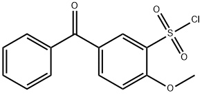 5-벤조일-2-메톡시벤젠술포닐염화물 구조식 이미지