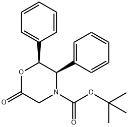 tert-Butyl (2S,3R)-(+)-6-oxo-2,3-diphenyl-4-morpholinecarboxylate 구조식 이미지