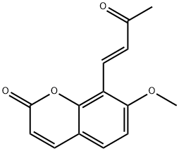 7-Methoxy-8-[(E)-3-oxo-1-butenyl]-2H-1-benzopyran-2-one Structure