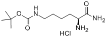 NΕ-BOC-L-LYSINE AMIDE HYDROCHLORIDE LYS(BOC)-NH2·HCL 구조식 이미지