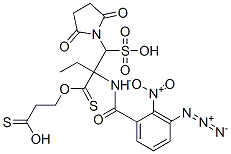 sulfosuccinimidyl-2-(3-azido-2-nitrobenzamido)ethyl-1,3'-dithiopropionate Structure