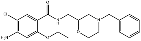 4-amino-N-((4-benzyl-2-morpholinyl)-methyl)-5-chloro-2-ethoxybenzamide 구조식 이미지