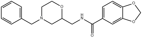 1,3-BENZODIOXOLE-5-CARBOXAMIDE, N-[[4-(PHENYLMETHYL)-2-MORPHOLINYL]METHYL]- 구조식 이미지