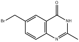 6-브로모메틸-3,4-디하이드로-2-메틸-퀴나졸린-4-온 구조식 이미지