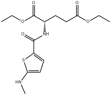 Diethyl N-[5-methylamino-2-thenoyl]-L-glutamate 구조식 이미지