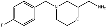 4-[(4-플루오로페닐)메틸]-2-모르폴린메탄아민 구조식 이미지