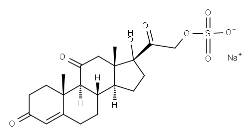 4-Pregnene-17,21-diol-3,11,20-trione 21-sulphate,sodium salt Structure
