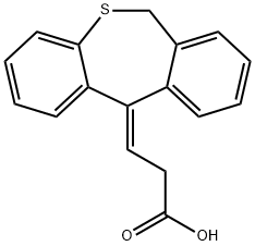 (E)-3-(6,11-Dihydrodibenzo(b,e)thiepin-11-ylidene)propionic acid Structure