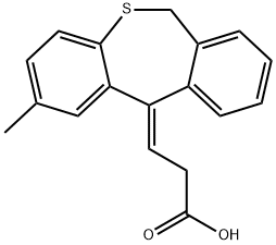 (E)-3-(2-메틸-6,11-디히드로디벤조(b,e)티에핀-11-일리덴)프로피온산 구조식 이미지