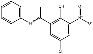 4-CHLORO-2-NITRO-6-[1-(PHENYLIMINO)ETHYL]-PHENOL Structure
