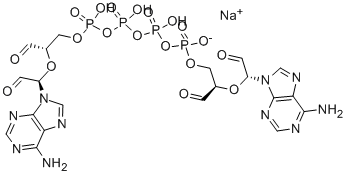 P1,P4-DI(ADENOSINE-5') TETRAPHOSPHATE, PERIODATE OXIDIZED SODIUM SALT Structure