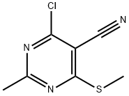 4-CHLORO-5-CYANO-2-METHYL-6-(METHYLTHIO)PYRIMIDINE Structure