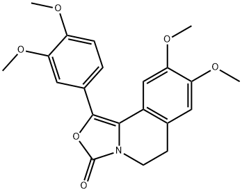 3H-Oxazolo[4,3-a]isoquinolin-3-one,  1-(3,4-dimethoxyphenyl)-5,6-dihydro-8,9-dimethoxy- Structure