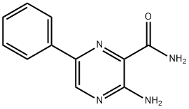 PyrazinecarboxaMide, 3-aMino-6-phenyl- Structure