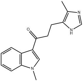 3-(5-Methyl-1H-imidazol-4-yl)-1-(1-methyl-1H-indol-3-yl)-1-propanone 구조식 이미지