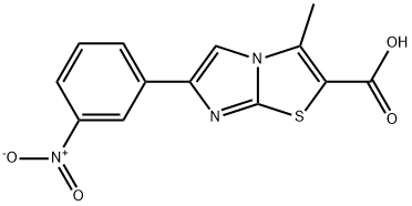3-Methyl-6-(3-nitrophenyl)imidazo[2,1-b][1,3]thiazole-2-carboxylic acid 구조식 이미지