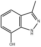 3-메틸-1H-인다졸-7-올 구조식 이미지