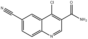4-클로로-6-시아노퀴놀린-3-카르복스아미드 구조식 이미지