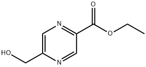 5-HydroxyMethyl-pyrazine-2-carboxylic acid ethyl ester Structure