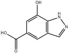 1H-Indazole-5-carboxylic acid, 7-hydroxy- Structure