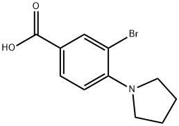 3-BroMo-4-pyrrolidinobenzoic Acid Structure