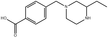 1-(4-카르복시페닐메틸)-3-에틸-피페라진 구조식 이미지