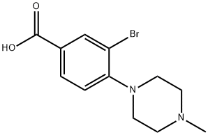 3-BroMo-4-(4-Methyl-1-piperazinyl)benzoic Acid 구조식 이미지