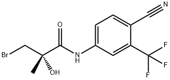 (2S)-3-BroMo-N-[4-cyano-3-(trifluoroMethyl)phenyl]-2-hydroxy-2-Methyl-propanaMide Structure