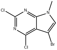 5-BroMo-2,4-dichloro-7-Methyl-7H-pyrrolo[2,3-d]pyriMidine 구조식 이미지