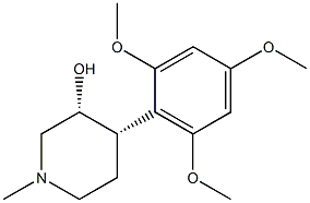 3-피페리디놀,1-메틸-4-(2,4,6-트리메톡시페닐)-,CIS-(+)- 구조식 이미지