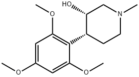 3-PIPERIDINOL, 1-METHYL-4-(2,4,6-TRIMETHOXYPHENYL)-, (3S,4R)- Structure