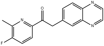 Ethanone, 1-(5-fluoro-6-Methyl-2-pyridinyl)-2-(6-quinoxalinyl)- Structure