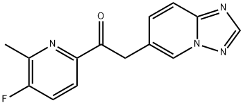 Ethanone, 1-(5-fluoro-6-Methyl-2-pyridinyl)-2-[1,2,4]triazolo[1,5-a]pyridin-6-yl- 구조식 이미지