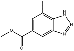 1H-1,2,3-benzotriazole-5-carboxylic acid, 7-Methyl-, Methyl ester Structure