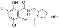 (S)-3,5-DICHLORO-N-[(1-ETHYL-2-PYRROLIDINYL)METHYL]-2,6-DIHYDROXY-BENZAMIDE HYDROBROMIDE Structure